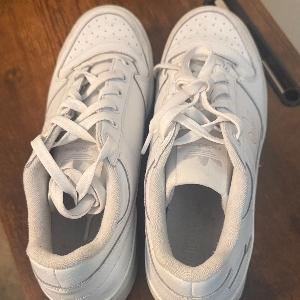 Adidas Triple White Leather Sneakers - Picture 2 of 4